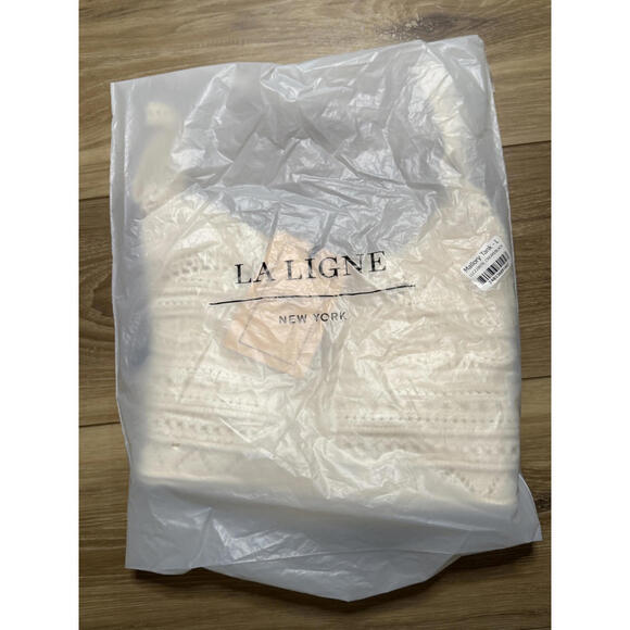 NWT! La Ligne Mallory Tank in Cream/Black Size Large - Picture 3 of 5